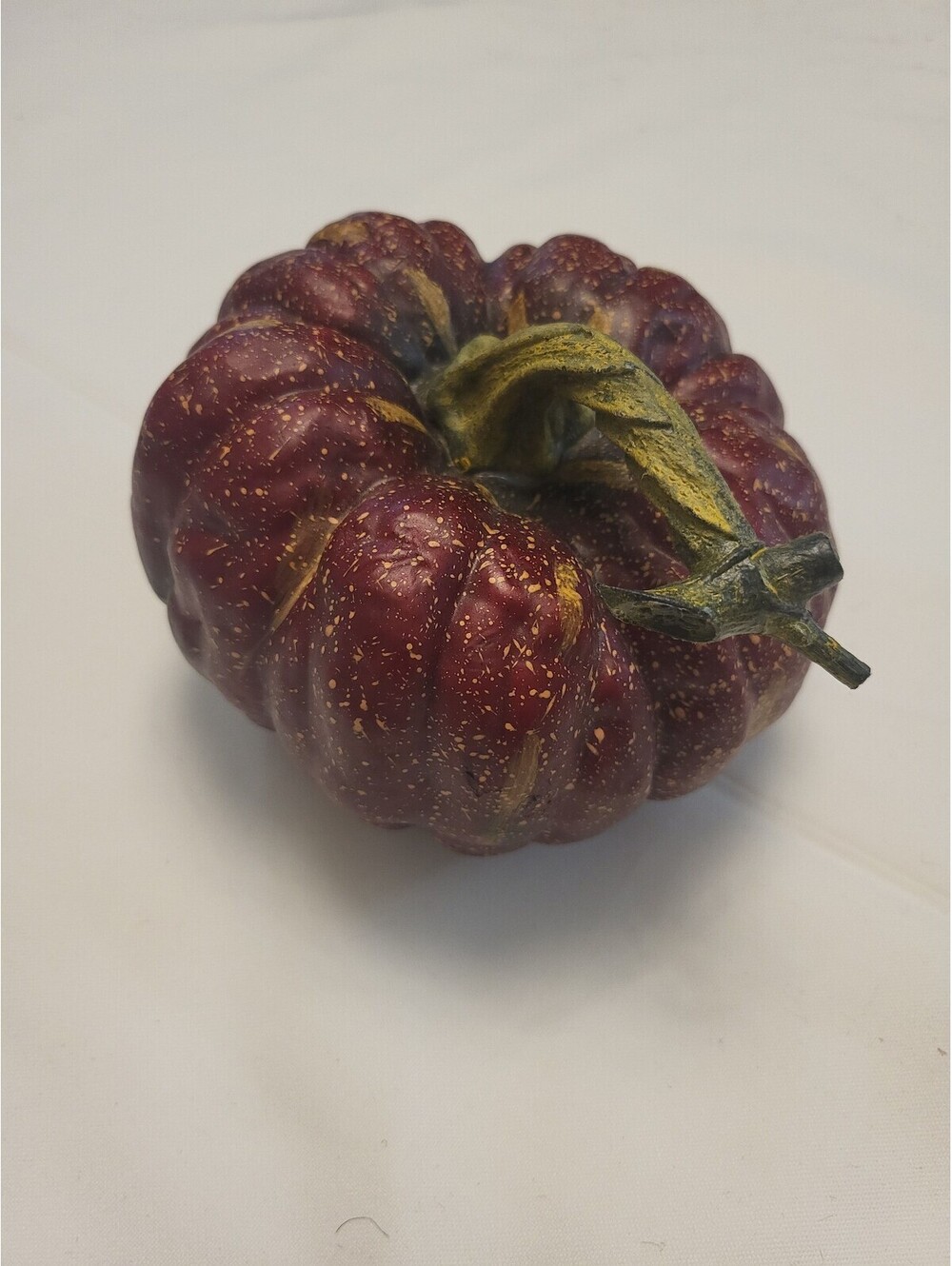Decorative Artificial 4x5" Pumpkin with Realistic Texture and Stem
